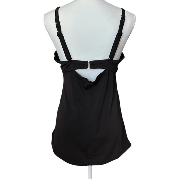 Lane Bryant Black and White Striped Swim Dress - Picture 2 of 7